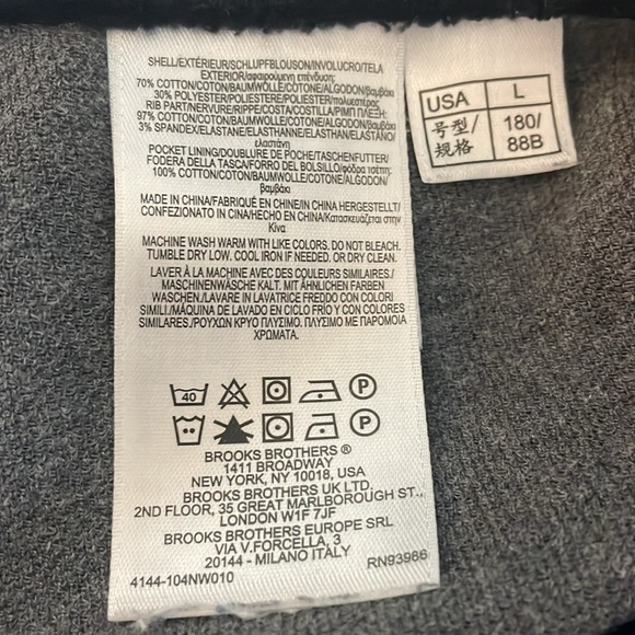 Brooks Brothers Navy Blue Drawstring Joggers- front pockets- Large - Picture 8 of 13